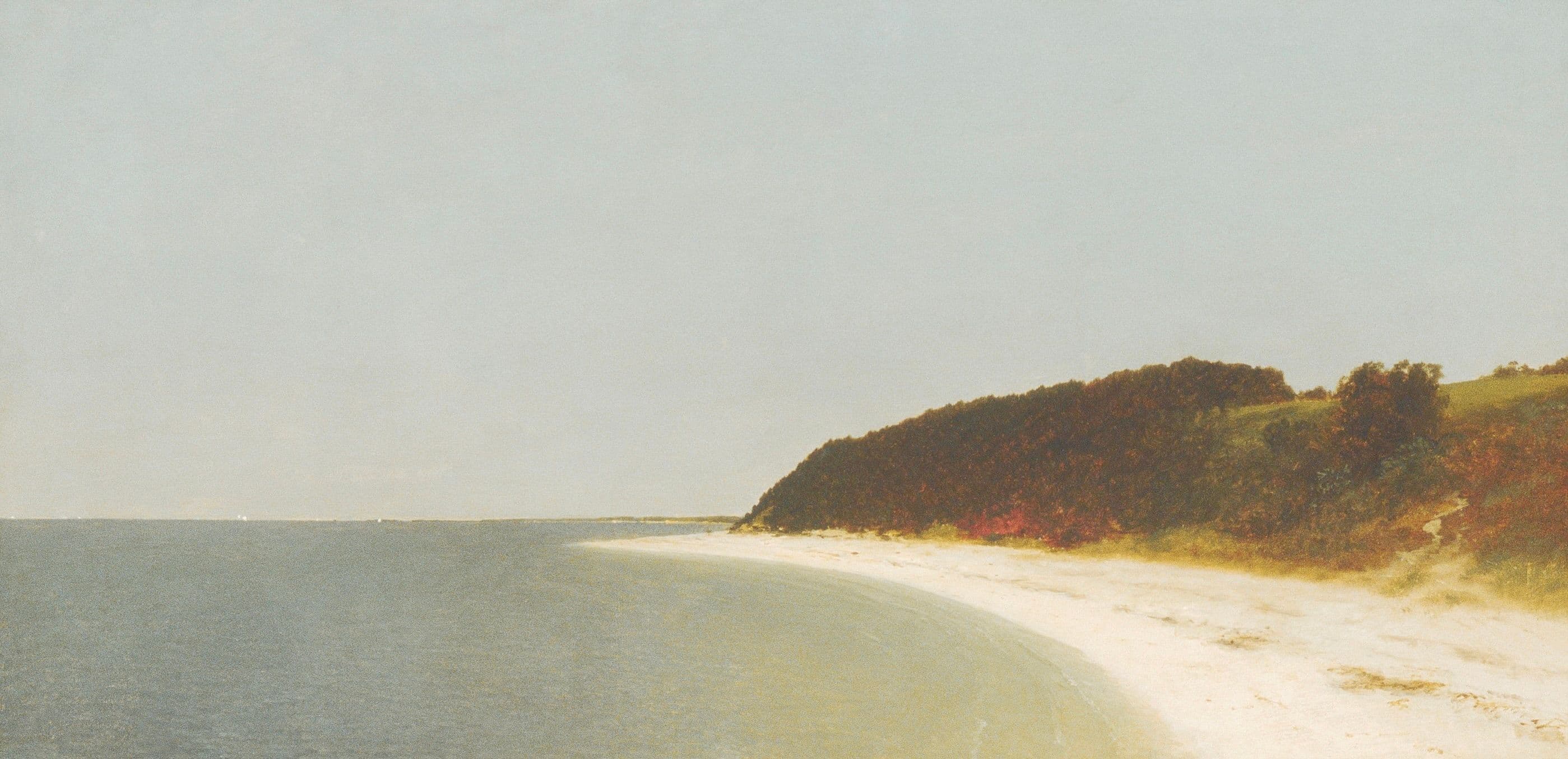 Scenic painted background with overlapping application windows